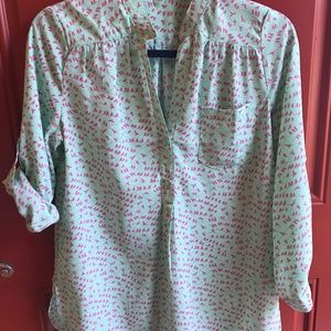 Pixley Colibri tab sleeve Bird Blouse